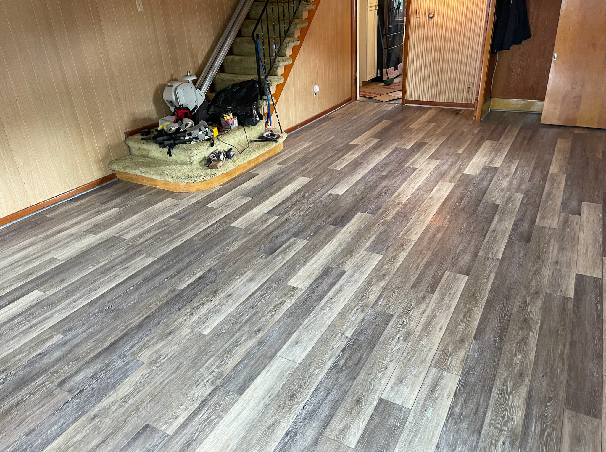 Finished flooring project installed by Handyman John