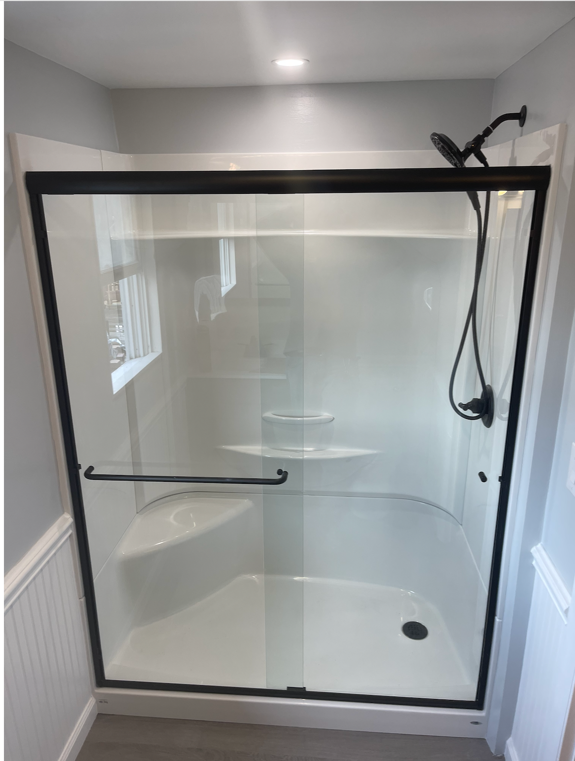 Finished shower remodeling project by Handyman John