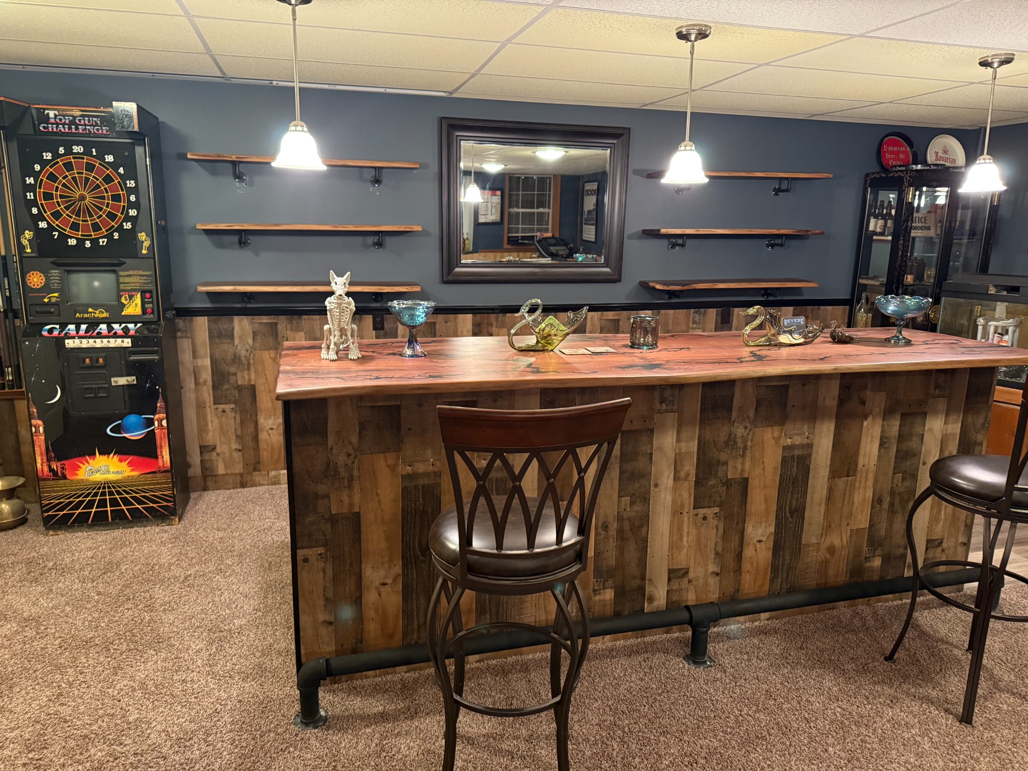 Custom home bar built by Handyman John
